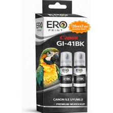Ero Print Canon GI-41BK 4528C001 Siyah Muadil Mürekkep 135ML X 2'li Avantaj Paket