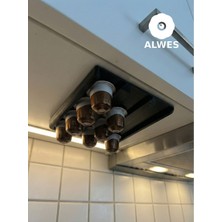 Nespresso Uyumlu Kapsül Tutucu Stand 12'li - Yapışkanlı Duvar ve Makine Yanı Kahve Düzenleyici