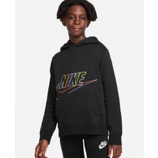 Nike Sportswear Pullover Çocuk Siyah Hoodie Sweatshirt