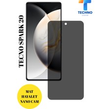 FoxPower Tecno Spark 20 Hayalet Cam Mat Nano Ekran Koruyucu Darbelere Karşı Dayanıklı Flexible Nano Cam