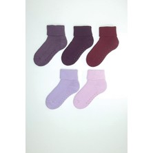 Mem Socks 5'li Organik Pamuklu Kaydırmaz-Dikişisiz Havlu Çocuk Çorabı