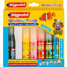 Bigpoint Cam Boyası (Window Paint) 5 Renk x 20 ml