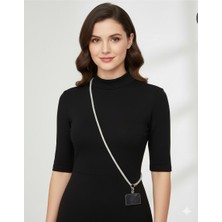 Aykutlar Shoping Swarovski Taşlı Parlak Rose Gold Telefon Boyun Askı Ipi