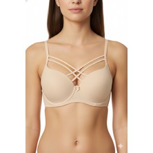 Ebru Silikonlu Desteksiz Mikro Çapraz Çift Ipli Sütyen