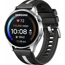 Novatis Samsung Galaxy Watch 4/5/6/7/fe/40/44 Classic 42/43/46/47MM Kompozit Dokuma Silikon Kordon