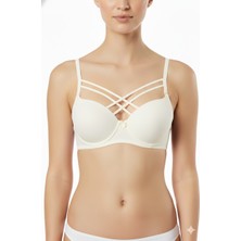 Ebru Silikonlu Desteksiz Mikro Çapraz Çift Ipli Sütyen