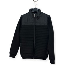 İmoop Design Erkek Triko Kapitoneli Elyaflı Bomber Dik Yaka Mont