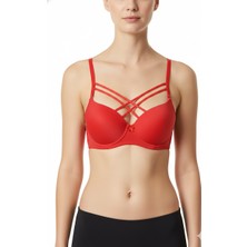 Ebru Silikonlu Destekli Mikro Çapraz Çift Ipli Sütyen