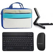 Microcase Honor Pad V9 11.5 Inch ile Uyumlu Tablet Çanta+Bluetooth Klavye+Mouse+Tablet Standı SIYAH-AL4840