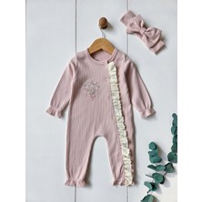 Baharda Nova %100 Pamuk Kız Bebek Uzun Kollu Mevsimlik Tulum