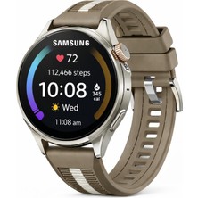 Novatis Samsung Galaxy Watch 4/5/6/7/fe/40/44 Classic 42/43/46/47MM Kompozit Dokuma Silikon Kordon