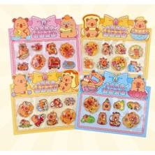 Cg Kids Capybara 3D Sulu Sticker – Sevimli 3D Etiket – Ister 1 Adet Ister 2 Adet Ister 3 Adet Alabilirsiniz
