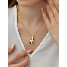 Goldium 14 Ayar Altın Damla Kolye