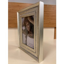 Plus Home Çerçeve Fotoğraf Iki Sıra Taşlı 13X18 cm Gümüş