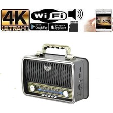 Urfakent Radyo Kamera Nostaljik Radyo Full Hd 4K 1080P Wifi Sınırsız Mesafe Uzaktan Izlemeli Kamera