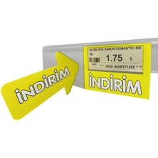 Pvc Market Raf Ikaz Indirim Kulakçığı Sarı Renk (Pakette 10 Adet)