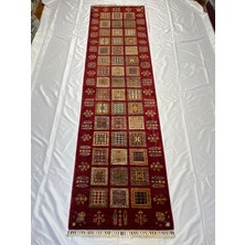 El Dokuma Afgan Halı Bahtiari Desenli Yolluk