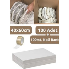 40X60 Tabak - Bardak Sarma Taşıma Taşınma Paketleme Kağıdı 100 Adet ve 100MT. Koli Bandı