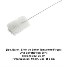 Atel-San Şişe, Balon, Erlen ve Beher Temizleme Fırçası / Orta Boy (Naylon-Sert)