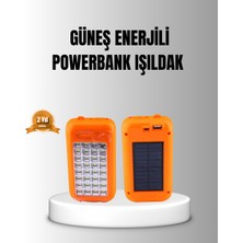 Güneş Enerjili Powerbank 10000 Mah LED Işıklı