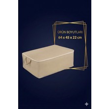 Karani Home Kahverengi Yatak Baza Altı Çok Amaçlı 6 Adet Büyük Boy Hurç 64 x 45 x 22 cm