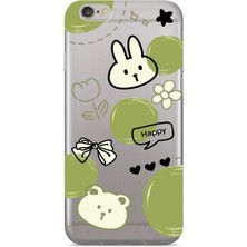 Manitoba Iphone 6/6s Uyumlu Baskılı Yumuşak Silikon Şeffaf Telefon Kılıfı