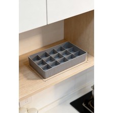 Vivenda 15 Bölmeli Çok Amaçlı Organizer, 18 x 29,5 cm "Gri"