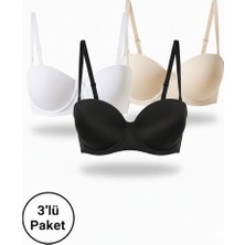 Ebru Silikonlu Destekli Straplez 3'lü Avantajlı Paket
