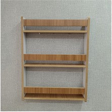 Zerya Montessori Çocuk Bebek Odası Kitaplığı - 80*60 cm Çeviz Rengi Çocuk Kitaplık