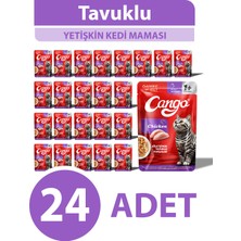 Cango Yaş Yetişkin Kedi Maması Tavuk Etli 80 gr 24 Adet