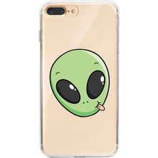 Manitoba Iphone 7 Plus / 8 Plus Uyumlu Baskılı Yumuşak Silikon Şeffaf Telefon Kılıfı