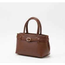 BSR Luisant Kadın Deri Görünümlü Küçük Boy Toka Detaylı El ve Omuz Çantası