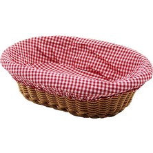 Ozn Aksesuar Oval Renkli Bezli Ip Hasır Ekmek Sepeti Kulplu TABAN:11.5X20 - AĞIZ:18X28 Derinlik:7cm (5060)