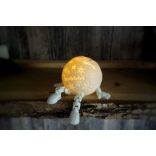 ADA 3D Yılbaşı Temalı Işıklı Görünümlü Yılbaşı Topu Figürlü Sarkan Bacaklı Raf Süsü