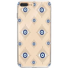 Manitoba Iphone 7 Plus / 8 Plus Uyumlu Baskılı Yumuşak Silikon Şeffaf Telefon Kılıfı