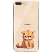 Manitoba Iphone 7 Plus / 8 Plus Uyumlu Baskılı Yumuşak Silikon Şeffaf Telefon Kılıfı