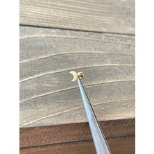 Aida Jewelss Yüksek Kalite G23 Titanium Ay Titanyum 6x1.2mm Altın Labret Piercing