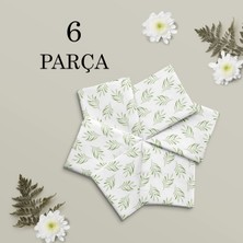 Ars Dt Dekoratif Yaprak Desenli 6'lı Amerikan Servis Sunumluk Peçete Tabak Üstü