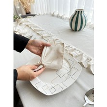 Ars Dt 6 Parça Vintage Görünümlü Keten Görünümlü Sunumluk Peçete Takımı