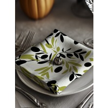 Ars Dt 6'lı Zeytin Desenli Amerikan Servis Sunum Peçetesi