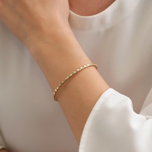 Goldium Gösterişli 14 Ayar Altın Fantezi Bileklik