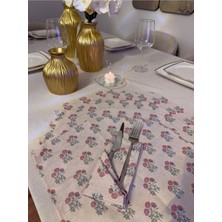 Ars Dt 6'lı Amerikan Servis Sunumluk Şık Kırmızı Çiçekli