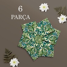 Ars Dt 6 Adet Çiçekli Kumaş Amerikan Servis-Sunum Peçetesi 35X35 cm Tabak Üstü Şık