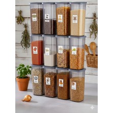 Eba Home 1750 ml Etiketli Mega Boy 12'li Erzak Saklama Kabı Seti