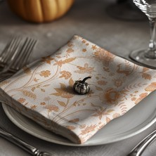 Ars Dt 6'lı Bej  Keten Kumaş Servis Sunum Peçetesi 35 X35 cm