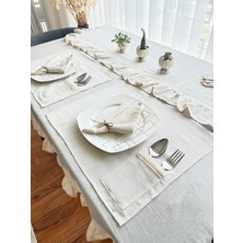 Ars Dt 12 Parça Dantelli Cepli 6 'lı Amerikan Servis ve 6 'lı Vintage Sunum Peçetesi Takımı