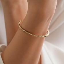 Goldium 14 Ayar Taşlı Altın Fantezi Bileklik