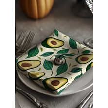 Ars Dt Amerikan Servis Avakado Desenli 6 Parça Sunum Peçetesi