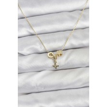 Style Of Carmen Gold Renk Pirinç Minimal Charmlı Kadın Kolye