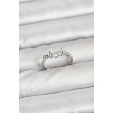 Style Of Carmen Kelebek Model Gümüş Renk Pirinç Kadın Yüzük